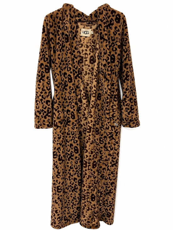 UGG Other - UGG Marlow Leopard Plush Fleece Shawl Collar Robe Belted Women’s Medium